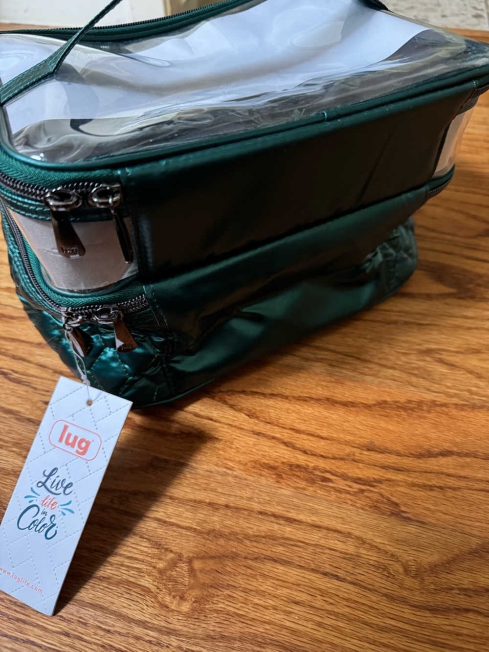 NWT Lug Whoosh Cosmetics Case - Metallic Wickedly Green - Picture 6 of 8